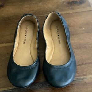 Lucky Brand Women's Black Leather Flats